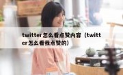 twitter怎么看点赞内容（twitter怎么看我点赞的）