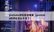 youtube评论区在哪里（youtube的评论怎么不见了）