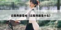 云服务器是啥（云服务器是什么）