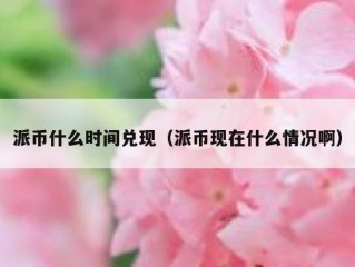 派币什么时间兑现（派币现在什么情况啊）
