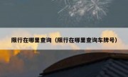 限行在哪里查询（限行在哪里查询车牌号）