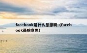facebook是什么意思啊（facebook是啥意思）
