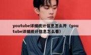 youtube详细统计信息怎么开（youtube详细统计信息怎么看）