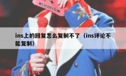 ins上的回复怎么复制不了（ins评论不能复制）