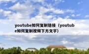 youtube如何复制链接（youtube如何复制视频下方文字）