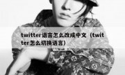twitter语言怎么改成中文（twitter怎么切换语言）
