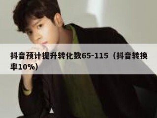 抖音预计提升转化数65-115（抖音转换率10%）