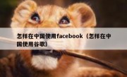 怎样在中国使用facebook（怎样在中国使用谷歌）