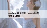 youtube账号共享（youtube账号共享12月）