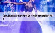 怎么使用国外的网络节点（如何使用国外网络）