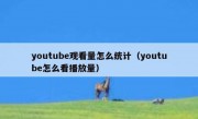 youtube观看量怎么统计（youtube怎么看播放量）