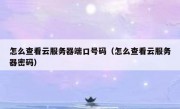 怎么查看云服务器端口号码（怎么查看云服务器密码）