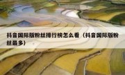 抖音国际版粉丝排行榜怎么看（抖音国际版粉丝最多）