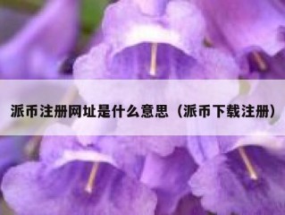 派币注册网址是什么意思（派币下载注册）
