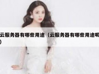 云服务器有哪些用途（云服务器有哪些用途呢）