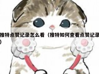 推特点赞记录怎么看（推特如何查看点赞记录）