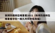 微博热搜榜在哪里看2022（微博热搜榜在哪里看孕妇一般几月份开始发福）