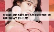 杭州限行被拍怎么处罚会不会看到照片呢（杭州限行被拍了怎么处罚）
