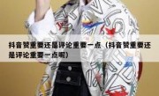 抖音赞重要还是评论重要一点（抖音赞重要还是评论重要一点呢）