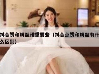 抖音赞和粉丝谁重要些（抖音点赞和粉丝有什么区别）