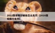 2022西安限行被拍怎么处罚（2020西安限行处罚）