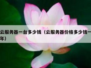云服务器一台多少钱（云服务器价格多少钱一年）