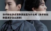 快手粉丝多点赞数很低是为什么呢（快手粉丝数量减少怎么回事）