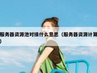 服务器资源池对接什么意思（服务器资源计算）