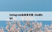 instagram会员多少钱（ins的vip）