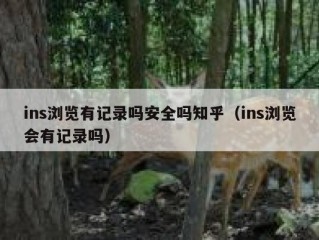 ins浏览有记录吗安全吗知乎（ins浏览会有记录吗）