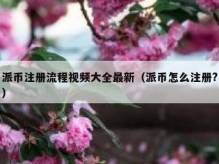 派币注册流程视频大全最新（派币怎么注册?）