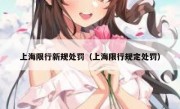 上海限行新规处罚（上海限行规定处罚）