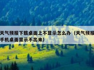 天气预报下载桌面上不显示怎么办（天气预报手机桌面显示不出来）