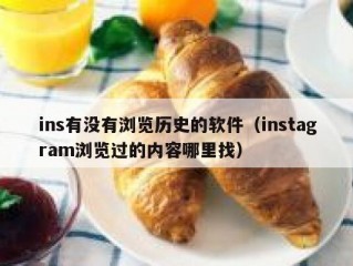 ins有没有浏览历史的软件（instagram浏览过的内容哪里找）