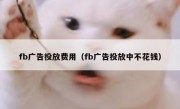 fb广告投放费用（fb广告投放中不花钱）