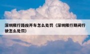 深圳限行路段开车怎么处罚（深圳限行期间行驶怎么处罚）