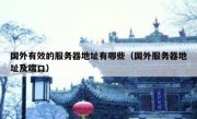 国外有效的服务器地址有哪些（国外服务器地址及端口）
