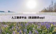 人工翻译平台（英语翻译app）