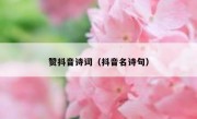 赞抖音诗词（抖音名诗句）