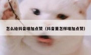 怎么给抖音增加点赞（抖音里怎样增加点赞）
