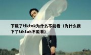 下载了tiktok为什么不能看（为什么我下了tiktok不能看）