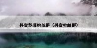 抖音数据粉拉群（抖音粉丝群）