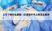 上不了网什么原因（已连接不可上网怎么解决）
