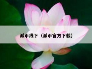 派币线下（派币官方下载）