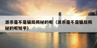 派币是不是骗局揭秘的呢（派币是不是骗局揭秘的呢知乎）