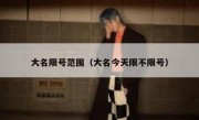 大名限号范围（大名今天限不限号）