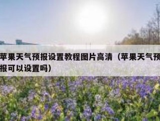 苹果天气预报设置教程图片高清（苹果天气预报可以设置吗）