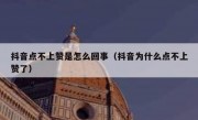 抖音点不上赞是怎么回事（抖音为什么点不上赞了）