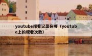 youtube观看记录在哪（youtube上的观看次数）