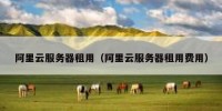阿里云服务器租用（阿里云服务器租用费用）
